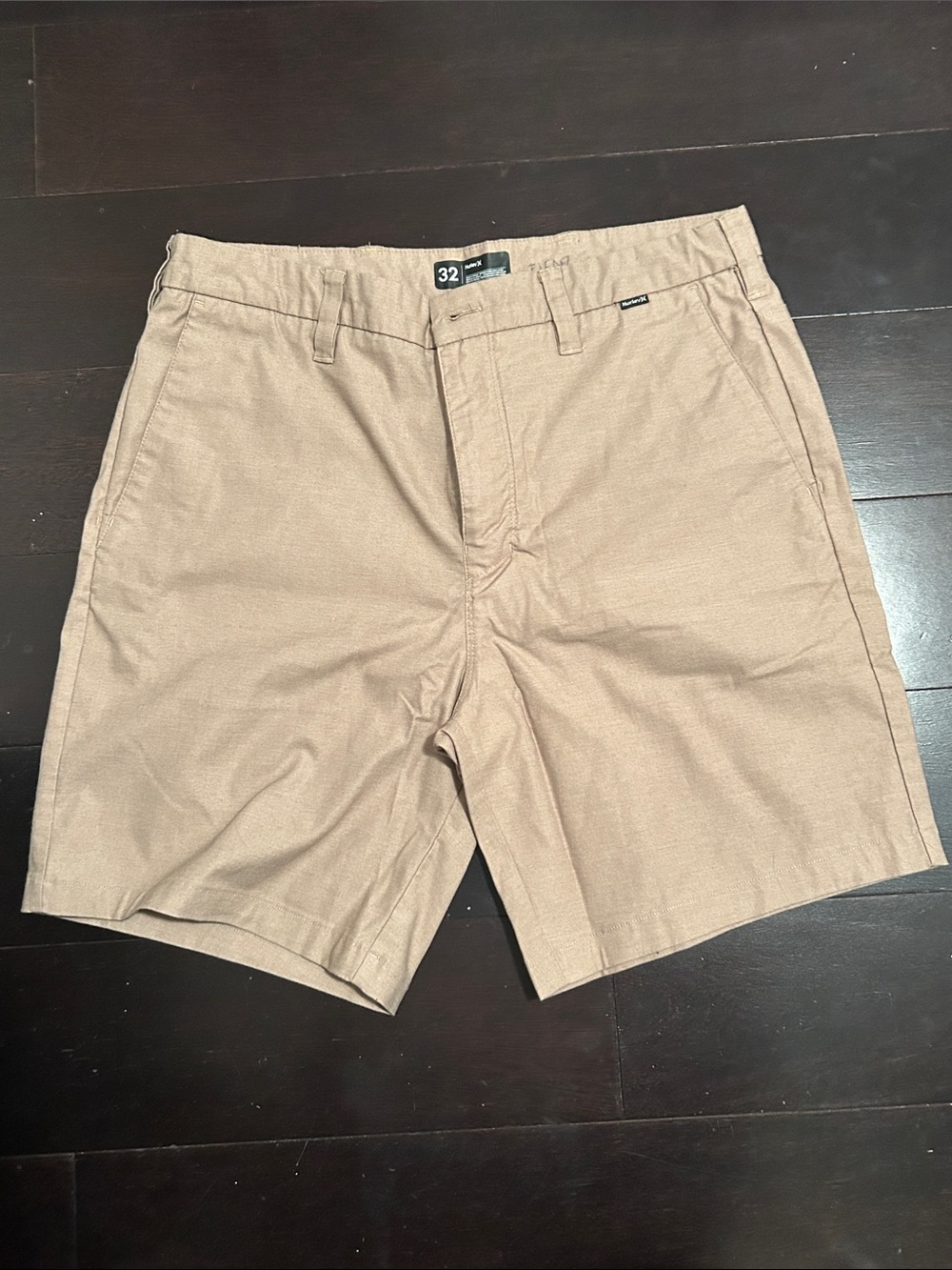 Hurley Men's Tan Flat Front Chino Shorts